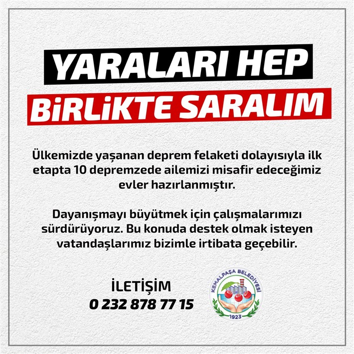 KEMALPAŞA BELEDİYESİ’NDEN DAYANIŞMA KAMPANYASI