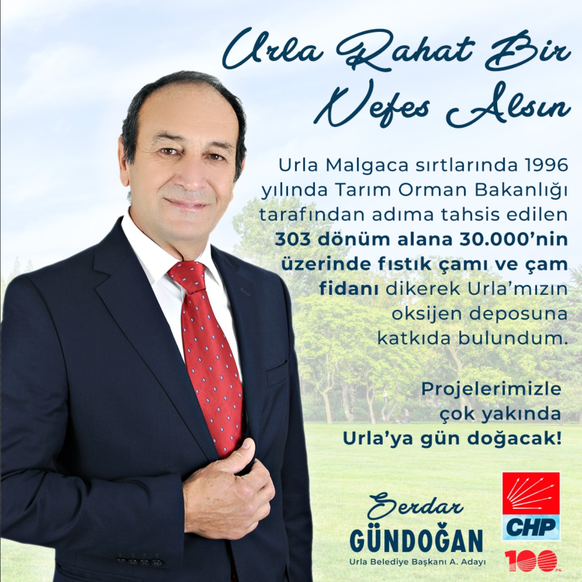 YEŞİL SEVDALISI, ÇEVRECİ Başkan Aday Adayı Serdar GÜNDOĞAN…