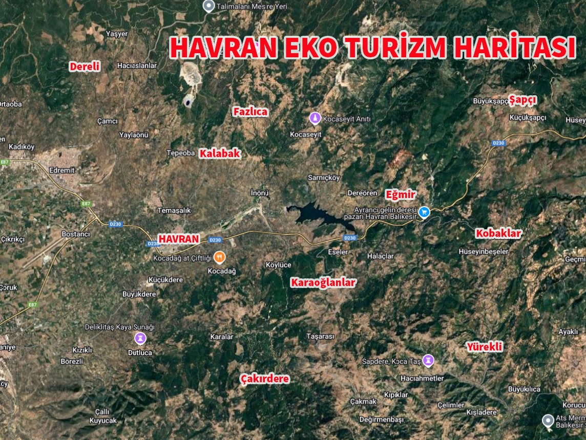 Havran Eko Turizm Haritası, minimum parsel büyüklüğü 25 dönüm oldu