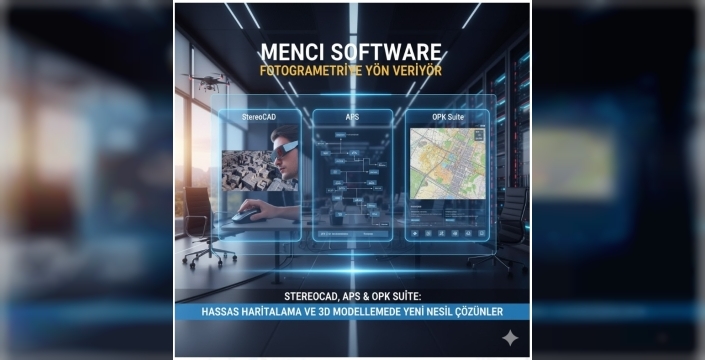 Menci Software Fotogrametriye Yön Veriyor: StereoCAD, APS ve OPK Suite ile Hassas Haritalama ve 3D Modellemede Yeni Nesil Çözümler