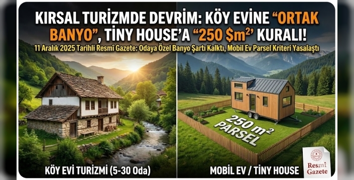11 Aralık 2025 Resmi Gazete Kararları: Kırsal Turizm ve İşyeri Ruhsat Yönetmeliği Değişti