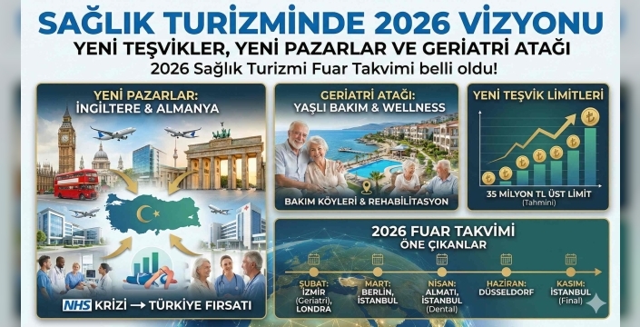 Sağlık Turizminde 2026 Vizyonu: Yeni Teşvikler, Yeni Pazarlar ve Geriatri Atağı