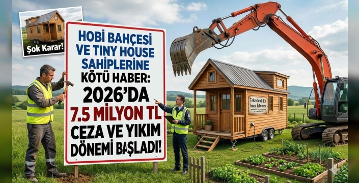 Hobi Bahçesi ve Tiny House Sahiplerine Kötü Haber: 2026'da 7.5 Milyon TL'lik Ceza ve Yıkım Dönemi Başladı!