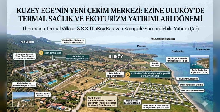 "Kuzey Ege’nin Yeni Çekim Merkezi: Ezine Uluköy’de Termal Sağlık ve Ekoturizm Yatırımları Dönemi"