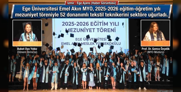 Ege Üniversitesi Emel Akın MYO’da Mezuniyet Coşkusu: 52 Tekstil Teknikeri Sektöre Uğurlandı