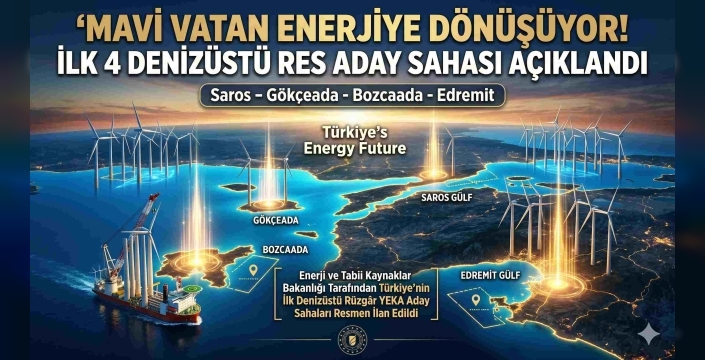 Rüzgârın Yeni Rotası Denizler: İlk DRES Sahaları İlan Edildi: Edremit, Gökçeada, Bozcaada, Saros