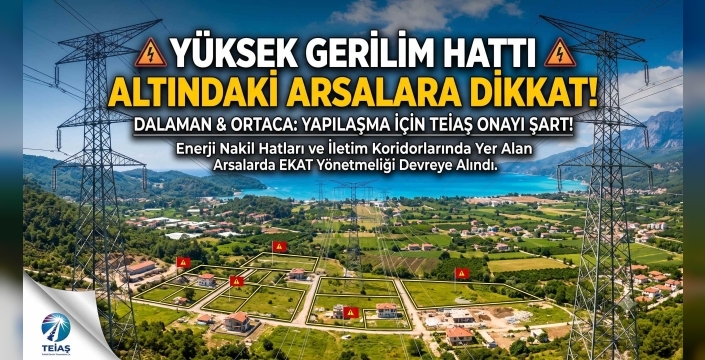 Arsanız Değer Kaybedebilir! Dalaman ve Ortaca'da Yüksek Gerilim Hattı Altındaki Parsellere TEİAŞ Freni!