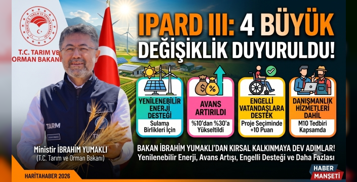 Bakan Yumaklı Açıkladı: IPARD III Programı'nda 4 Kritik Değişiklik Yürürlüğe Girdi!