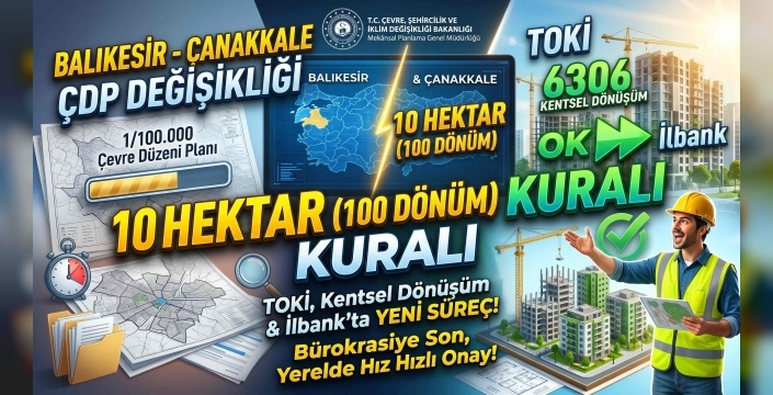 Balıkesir-Çanakkale 1/100.000 Çevre Düzeni Planı Değişikliği Nedir? 7.35 Maddesi ve 10 Hektar Kuralı
