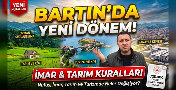Bartın 1/25.000 Ölçekli Çevre Düzeni Planı Hükümleri Belli Oldu: Nüfus, İmar, Tarım ve Turizmde Yeni Kurallar