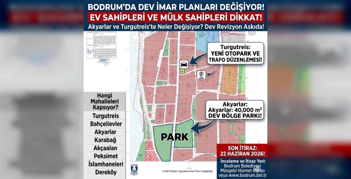 Bodrum'da Mülkü Olanlar Dikkat: 8 Mahalleyi Kapsayan Dev İmar Planı Askıya Çıktı!