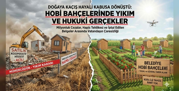 Doğaya Kaçış Hayali Nasıl Çöktü? Hobi Bahçelerinde Uydudan Tespit ve Kepçeli Yıkım Dönemi