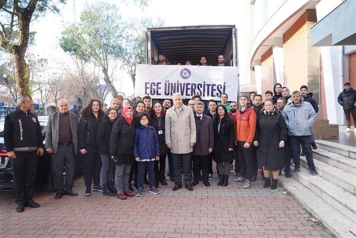 EÜ’de toplanan ayni yardımların ilk etabı deprem bölgesine gönderildi