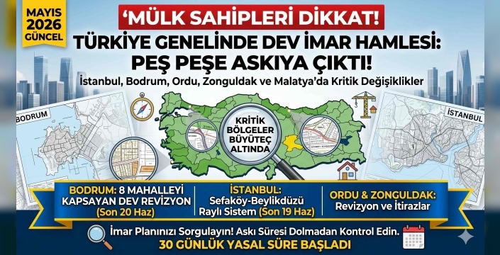 Mayıs 2026 Güncel İmar Planı Değişiklikleri Askıya Çıktı! İl İl Son İtiraz Tarihleri Listesi