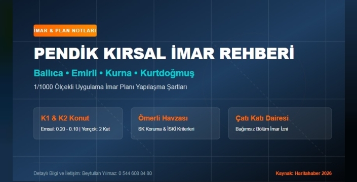 Pendik Ballıca, Emirli, Kurna ve Kurtdoğmuş İmar Planı Notları ve Yapılaşma Şartları Belli Oldu