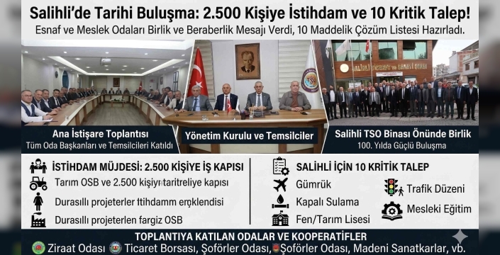Salihli'nin Kaderini Değiştirecek Zirve: 2.500 Kişiye İş Kapısı ve 10 Kritik Talep!