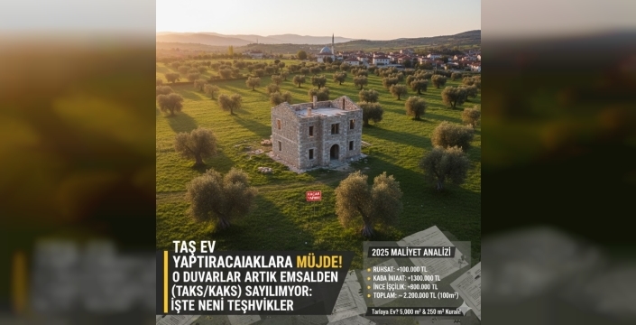 Taş Ev Yaptıracaklara Müjde! O Duvarlar Artık Emsalden (TAKS/KAKS) Sayılmıyor: İşte Yeni Teşvikler ve 2025 Ruhsat Rehberi
